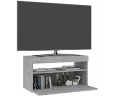TV staliukas Televizoriaus spintelė su LED apšvietimu, betono, 75x35x40cm