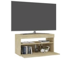 TV staliukas Televizoriaus spintelė su LED apšvietimu, ąžuolo, 75x35x40cm
