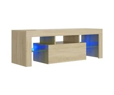 TV staliukas Televizoriaus spintelė su LED apšvietimu, ąžuolo, 120x35x40cm