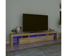 TV staliukas Televizoriaus spintelė su LED apšvietimu, ąžuolo, 230x36,5x40cm