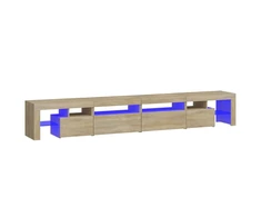 TV staliukas Televizoriaus spintelė su LED apšvietimu, ąžuolo, 260x36,5x40cm