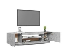 TV staliukas Televizoriaus spintelė su LED apšvietimu, pilka, 160x35x40cm