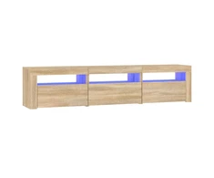 TV staliukas Televizoriaus spintelė su LED apšvietimu, ąžuolo, 180x35x40cm