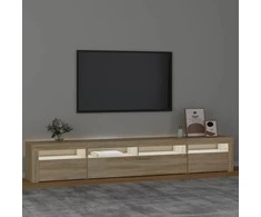 TV staliukas Televizoriaus spintelė su LED apšvietimu, ąžuolo, 240x35x40cm