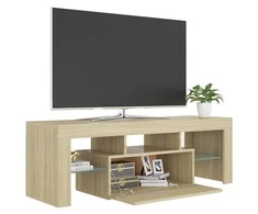 TV staliukas Televizoriaus spintelė su LED apšvietimu, ąžuolo, 120x35x40cm