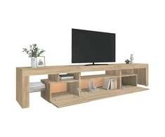 TV staliukas Televizoriaus spintelė su LED apšvietimu, ąžuolo, 215x36,5x40cm