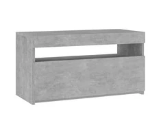 TV staliukas Televizoriaus spintelė su LED apšvietimu, betono, 75x35x40cm