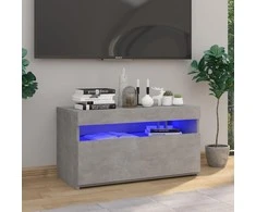 TV staliukas Televizoriaus spintelė su LED apšvietimu, betono, 75x35x40cm