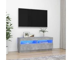 TV staliukas Televizoriaus spintelė su LED apšvietimu, pilka, 100x35x40cm