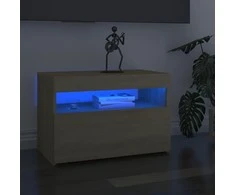Televizoriaus spintelė su LED apšvietimu, ąžuolo, 60x35x40cm