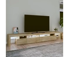 TV staliukas Televizoriaus spintelė su LED apšvietimu, ąžuolo, 260x36,5x40cm