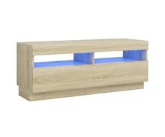 TV staliukas Televizoriaus spintelė su LED apšvietimu, ąžuolo, 100x35x40cm