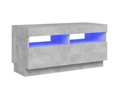 TV staliukas Televizoriaus spintelė su LED, betono pilka, 80x35x40cm
