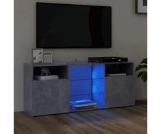 TV staliukas Televizoriaus spintelė su LED, betono pilka, 120x30x50cm