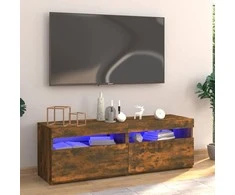 TV staliukas Televizoriaus spintelė su LED, dūminio ąžuolo, 120x35x40cm
