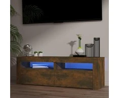 TV staliukas Televizoriaus spintelė su LED, dūminio ąžuolo, 120x35x40cm