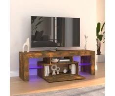 TV staliukas Televizoriaus spintelė su LED, dūminio ąžuolo, 120x35x40cm