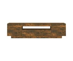 TV staliukas TV spintelė su LED apšvietimu, dūminio ąžuolo, 160x35x40cm