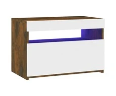 TV spintelė su LED apšvietimu, dūminio ąžuolo, 60x35x40cm