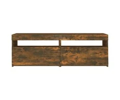TV staliukas Televizoriaus spintelė su LED, dūminio ąžuolo, 120x35x40cm