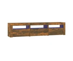 TV staliukas Televizoriaus spintelė su LED, dūminio ąžuolo, 180x35x40cm