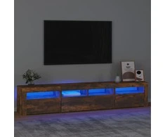 TV staliukas Televizoriaus spintelė su LED, dūminio ąžuolo, 210x35x40cm