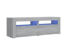 TV staliukas Televizoriaus spintelė su LED, pilka ąžuolo, 120x35x40cm