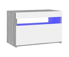 Televizoriaus spintelė su LED, pilka ąžuolo, 60x35x40cm