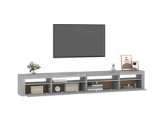 TV staliukas Televizoriaus spintelė su LED, pilka ąžuolo, 270x35x40cm