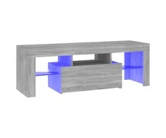 TV staliukas Televizoriaus spintelė su LED, pilka ąžuolo, 120x35x40cm