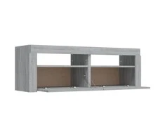 TV staliukas Televizoriaus spintelė su LED, pilka ąžuolo, 120x35x40cm