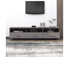 TV staliukas Televizoriaus spintelė HAMAR, pilka, 158x40x40cm, pušis