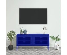 TV staliukas Televizoriaus spintelė, tamsiai mėlyna, 105x35x50cm, plienas