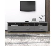 TV staliukas Televizoriaus spintelė HAMAR, tamsiai pilka, 158x40x40cm, pušis