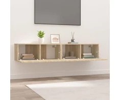 TV staliukas Televizoriaus spintelės, 2vnt., ąžuolo, 80x30x30cm, mediena