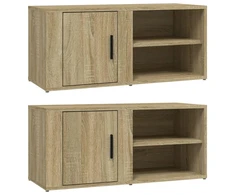 TV staliukas Televizoriaus spintelės, 2vnt., ąžuolo, 80x31,5x36cm, mediena