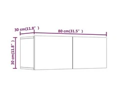 TV staliukas Televizoriaus spintelės, 2vnt., ąžuolo, 80x30x30cm, mediena