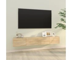 TV staliukas Sieninės TV spintelės, 2vnt., ąžuolo, 100x30x30cm, mediena