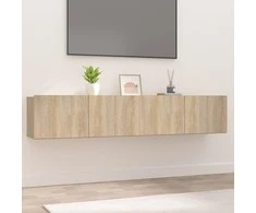 TV staliukas Televizoriaus spintelės, 2vnt., ąžuolo, 80x30x30cm, mediena