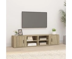 TV staliukas Televizoriaus spintelės, 2vnt., ąžuolo, 80x31,5x36cm, mediena