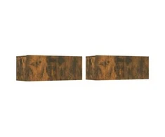 TV staliukas Televizoriaus spintelės, 2vnt., ąžuolo, 80x30x30cm, mediena