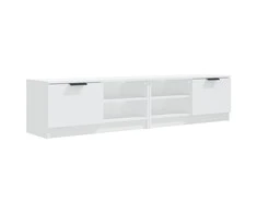 TV staliukas Televizoriaus spintelės, 2vnt., baltos, 80x35x36,5cm, mediena