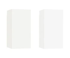 Televizoriaus spintelės, 2vnt., baltos, 30,5x30x60cm, mediena