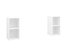 Televizoriaus spintelės, 2vnt., baltos, 72x35x36,5cm, mediena