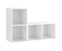 Televizoriaus spintelės, 2vnt., baltos, 72x35x36,5cm, mediena