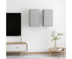 Televizoriaus spintelės, 2vnt., betono, 30,5x30x60cm, mediena