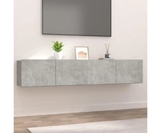 TV staliukas Televizoriaus spintelės, 2vnt., betono, 80x30x30cm, mediena