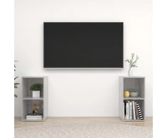 TV staliukas Televizoriaus spintelės, 2vnt., betono, 72x35x36,5cm, mediena