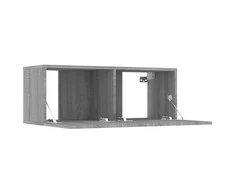 TV staliukas Televizoriaus spintelės, 2vnt., pilkos, 80x30x30cm, mediena