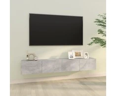 TV staliukas Televizoriaus spintelės, 2vnt., pilkos, 100x30x30cm, mediena